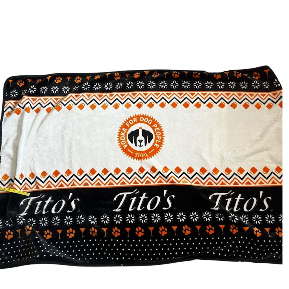 Tito's Kinda Ugly Dog Blanket Like New!